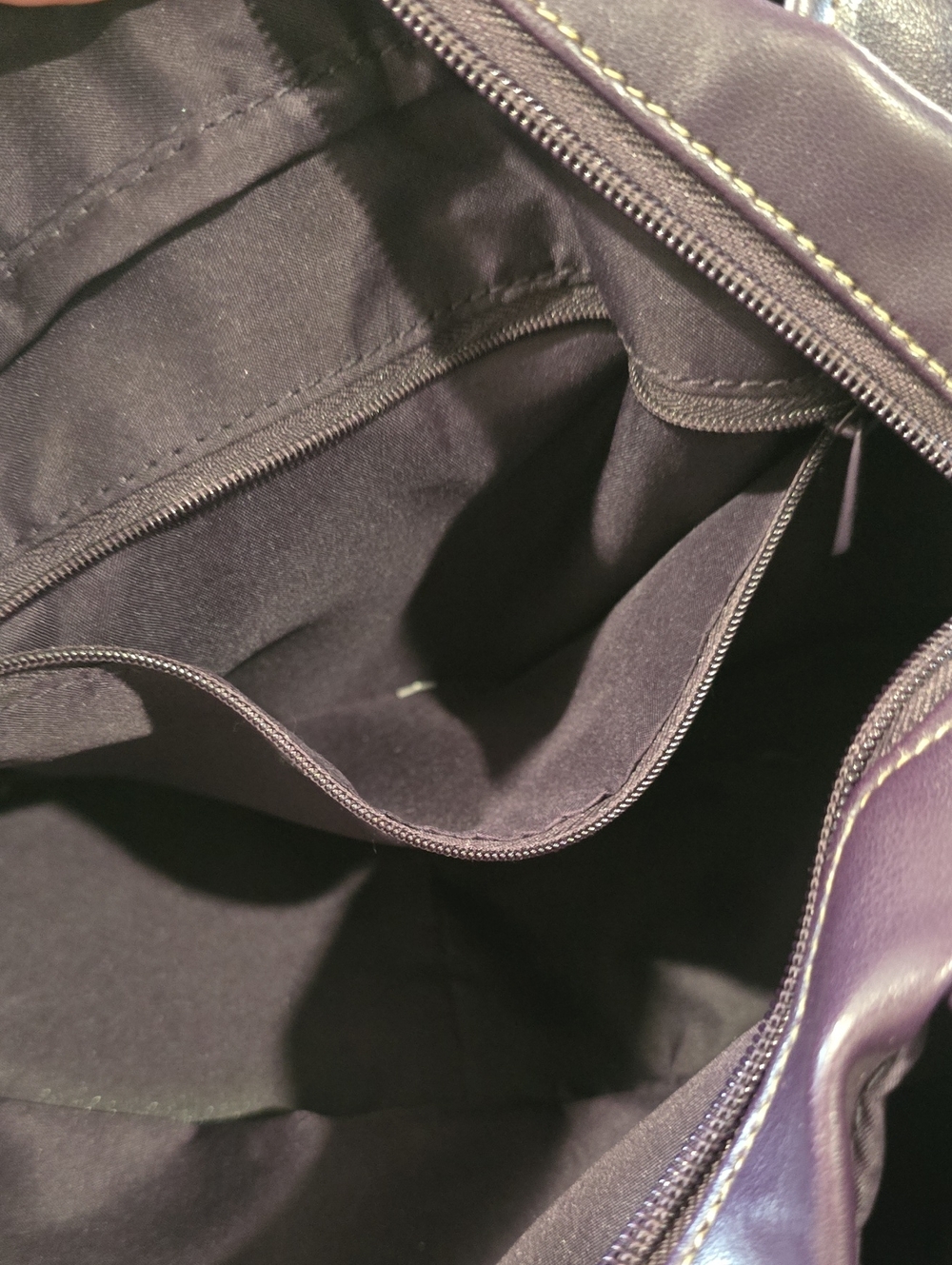 Rosetti Plum Purple PVC Shoulder Bag Double Strap Front Zip Pocket - Picture 6 of 6